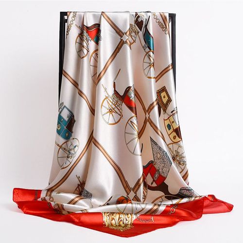 Stylish Printed Polyester Headband Scarf for All Seasons - 71 / 90X90cm