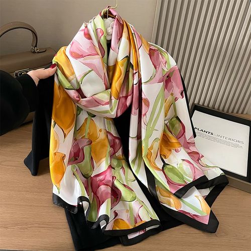 SANMAIHUA Elegant Printed Scarf - Summer Style Accessory 90x180cm - JNF701-01 / One Size