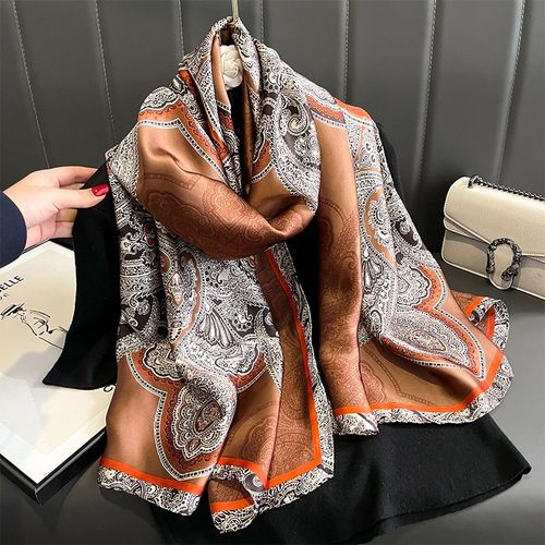SANMAIHUA Elegant Printed Scarf - Summer Style Accessory 90x180cm - JNF719-01 / One Size