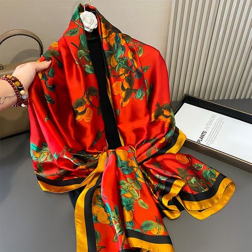 SANMAIHUA Elegant Printed Scarf - Summer Style Accessory 90x180cm - JNF713-01 / One Size