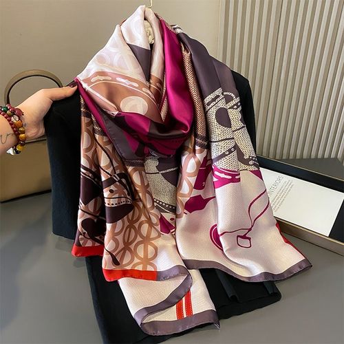 SANMAIHUA Elegant Printed Scarf - Summer Style Accessory 90x180cm - JNF714-01 / One Size
