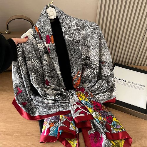SANMAIHUA Elegant Printed Scarf - Summer Style Accessory 90x180cm - JNF707-01 / One Size