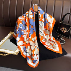 HVATILAW Floral Luxury Scarf - Stylish Sun Protection Accessory
