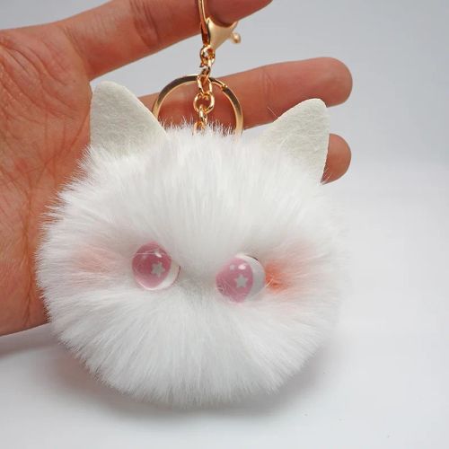 FIMAODZ Cute Black Cat Keychain Plush Toy Pendant for Gifts & Parties - 4