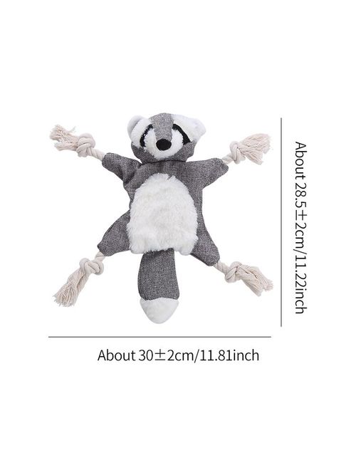 Plush Dog Toy - Safe Fleece Design for Fun Playtime - GRAY / XS