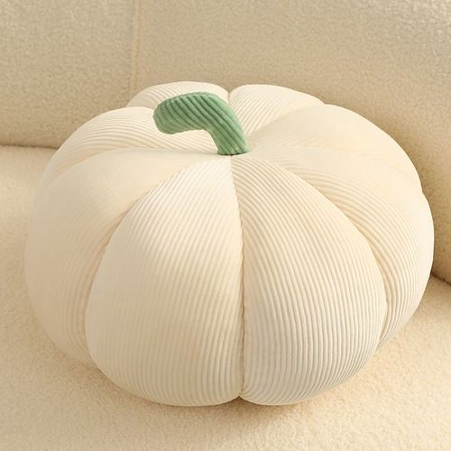 Cuddly Pumpkin Plush Toy - Creative Cushion for Halloween & Gift Ideas - White