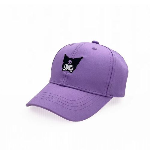 MINISO Hello Kitty Snapback Cap - Sun Protection Cotton Baseball Hat - purple