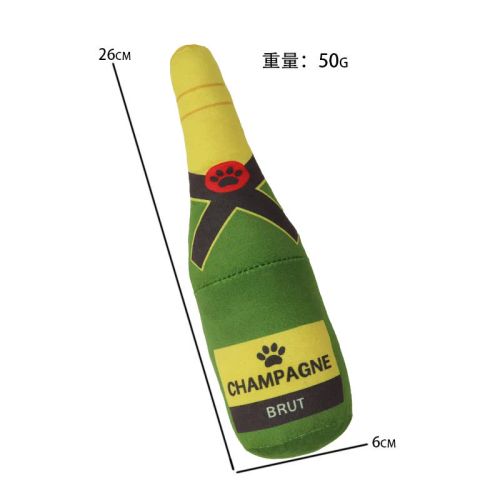 Plush Dog Toy - Fun Wine Bottle Design for Playtime
