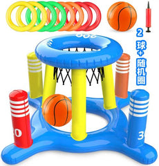 CatXaa Durable Inflatable Pool Basketball Set for Fun Summer Games