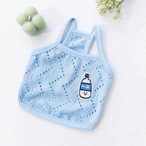 DOGGYZSTYLE Summer Puppy Cooling Vest - Soft Cotton Pet Clothes - Blue 1 / XL