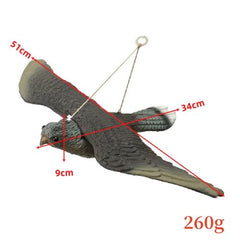 Lifelike 3D Flying Falcon Bird Decoy for Garden Pest Control Decoration
