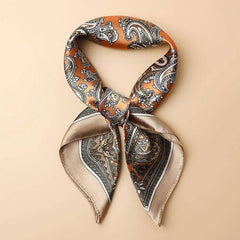 JTVOVO Paisley Silk Scarf - Stylish Sun Protection Accessory