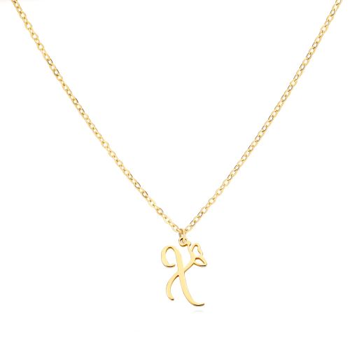 HPTOTMG Stainless Steel Pendant Necklace - Trendy & Durable Design - X