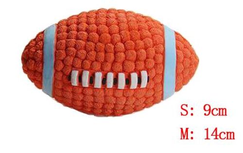 Hoopet Fun Balls - Eco-Friendly Latex Pet Toys for Dogs - rugby / M