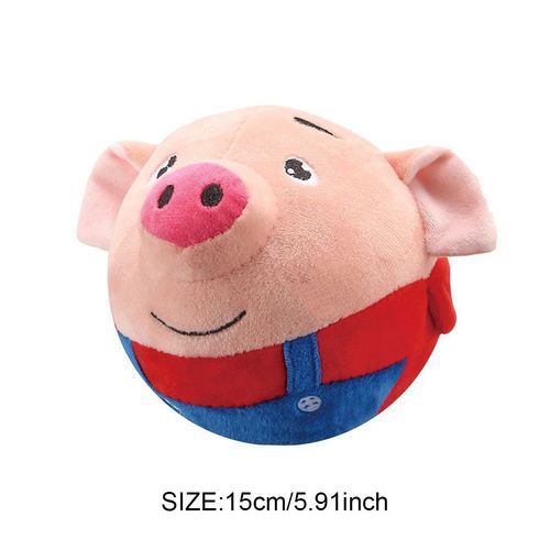 Interactive Plush Dog Toy - Self-Moving & Chewable Fun Ball