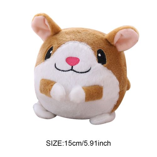 Interactive Plush Dog Toy - Self-Moving & Chewable Fun Ball - Hamster