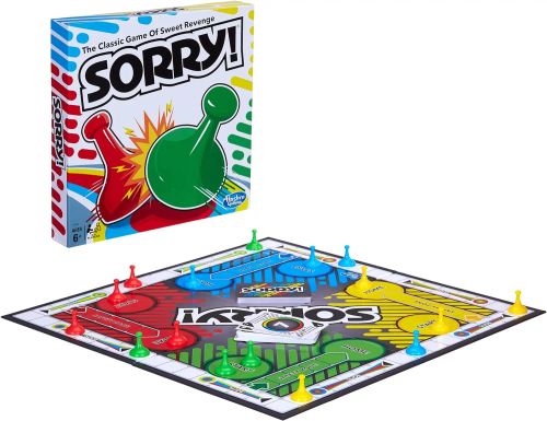 Sorry! Game - Slide Collide & Score Fun for Kids - Classic Board Game - Light Grey
