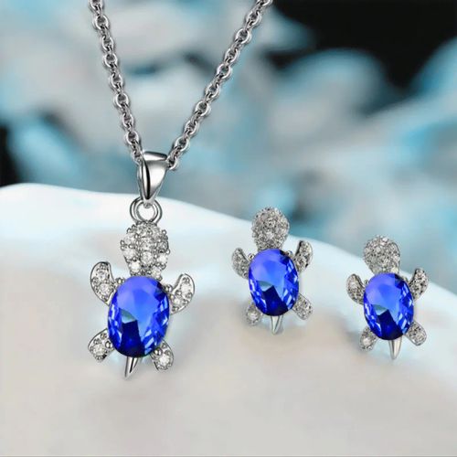 Trendy Turtle Necklace Set - Fashionable Alloy Earrings & Necklace Set