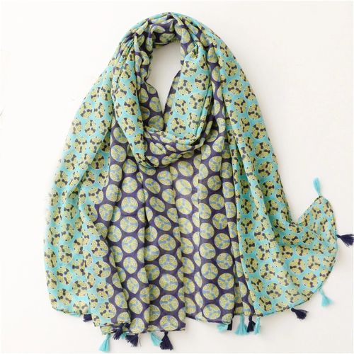 Elegant Cotton-Linen Bandanna Scarf - Versatile Outdoor Shawl - 26