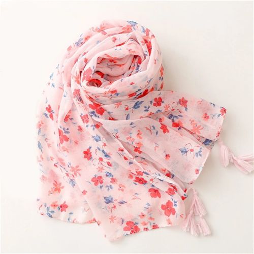 Elegant Cotton-Linen Bandanna Scarf - Versatile Outdoor Shawl