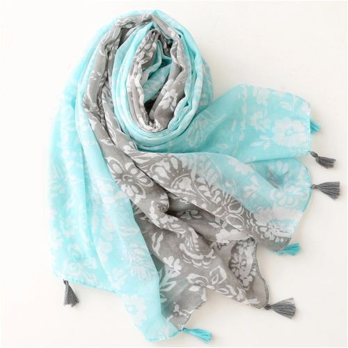 Elegant Cotton-Linen Bandanna Scarf - Versatile Outdoor Shawl
