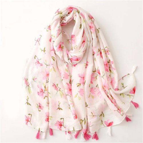 Elegant Cotton-Linen Bandanna Scarf - Versatile Outdoor Shawl - 38