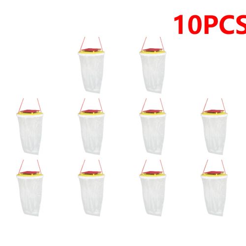 Effective Eco-Friendly Fly Trap for Outdoor Pest Control - Disposable Bug Catcher - 10 PCS