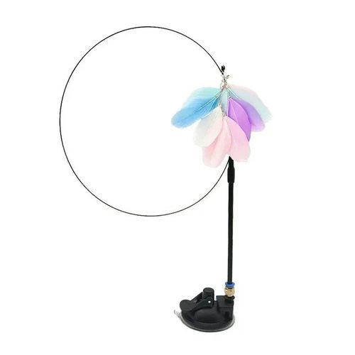 Luxury Feather Cat Toy - Interactive Play & Strong Suction Base