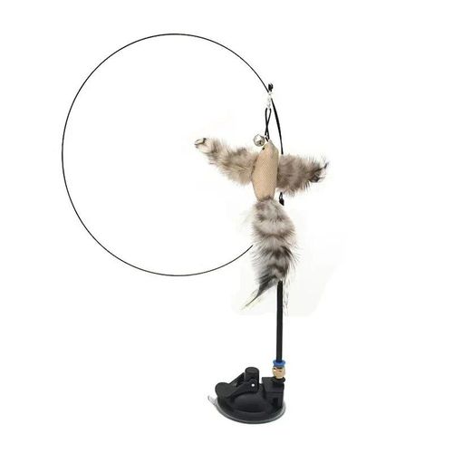 Luxury Feather Cat Toy - Interactive Play & Strong Suction Base