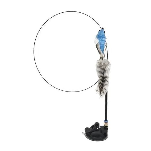 Luxury Feather Cat Toy - Interactive Play & Strong Suction Base