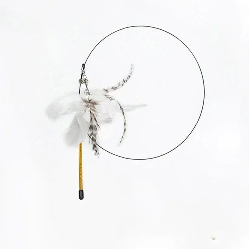 Luxury Feather Cat Toy - Interactive Play & Strong Suction Base - E-handheld