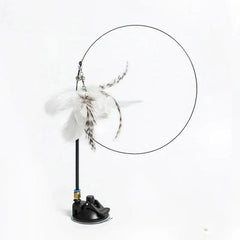 Luxury Feather Cat Toy - Interactive Play & Strong Suction Base
