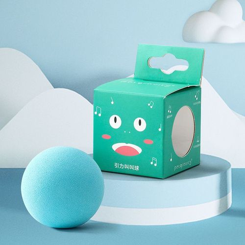 Interactive Plush Cat Toy - Safe & Engaging Ball for Cats - EVA Blue