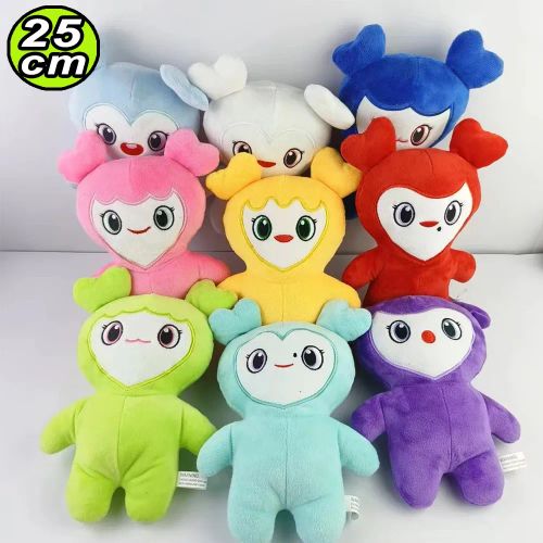 MINISO Plush Animal Keychain - Cute Gift for Fans - 9pcs Korean Plush Toy Set - momo 25cm 9pcs