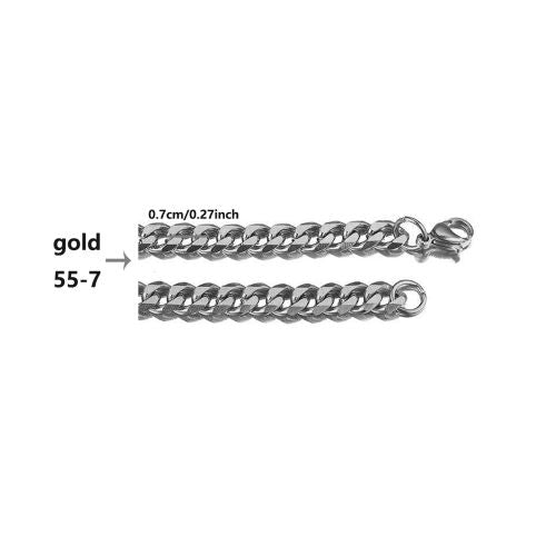 Stainless Steel Grinding Chain Necklace - Durable & Stylish Accessory