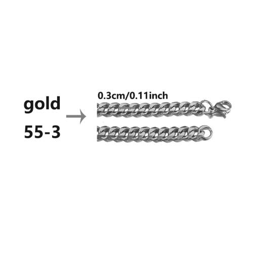 Stainless Steel Grinding Chain Necklace - Durable & Stylish Accessory - 3-55cm