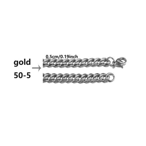 Stainless Steel Grinding Chain Necklace - Durable & Stylish Accessory
