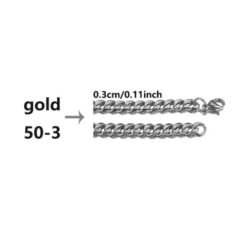 Stainless Steel Grinding Chain Necklace - Durable & Stylish Accessory