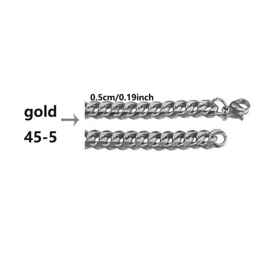 Stainless Steel Grinding Chain Necklace - Durable & Stylish Accessory