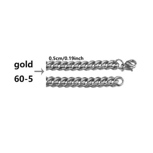 Stainless Steel Grinding Chain Necklace - Durable & Stylish Accessory - 5-60cm