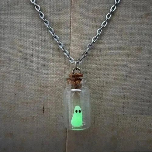 Blue Ghost Pendant Necklace - Unique Design & Fashionable Accessory