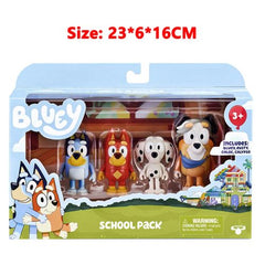 Bluey Action Figure Toy Set - PVC Collectibles for Kids’ Playtime