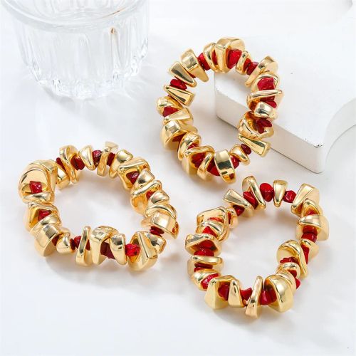 FFLACELL Irregular Acrylic Stone Necklace - Trendy Statement Jewelry - A bracelet 3pcs