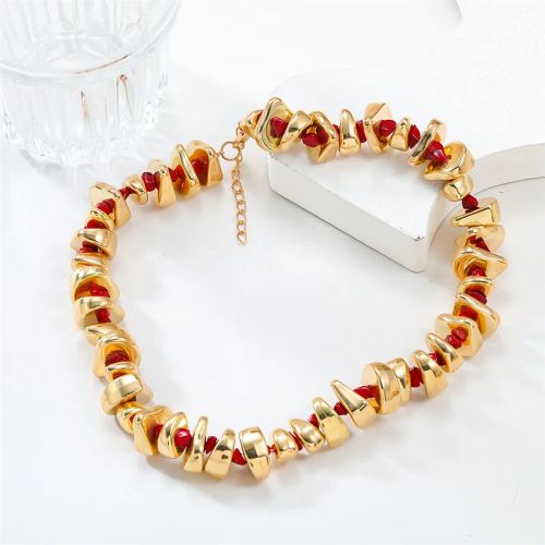 FFLACELL Irregular Acrylic Stone Necklace - Trendy Statement Jewelry - A Necklace 1pcs