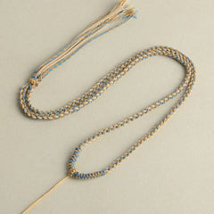 Colourful Cotton Pendant Necklace - Vintage Fashion Accessory