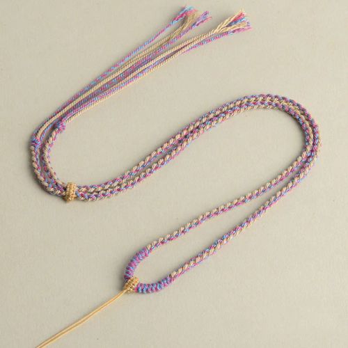 Colourful Cotton Pendant Necklace - Vintage Fashion Accessory