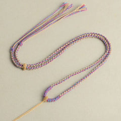 Colourful Cotton Pendant Necklace - Vintage Fashion Accessory