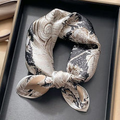 RUNMEI 100% Silk Scarf - Stylish Travel Accessory - 53x53cm