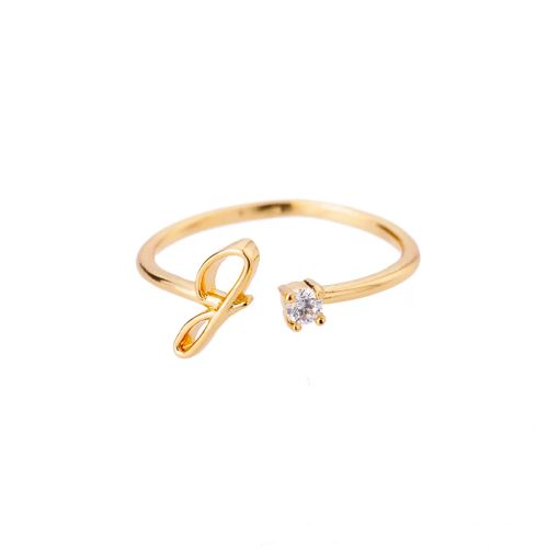 Trendy Stainless Steel Letter Rings - Adjustable Initials Fashion Jewellery