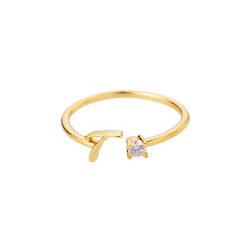 Trendy Stainless Steel Letter Rings - Adjustable Initials Fashion Jewellery